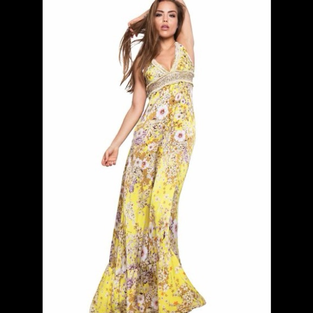 Miss Bikini Long Dress with Embroidery Thread